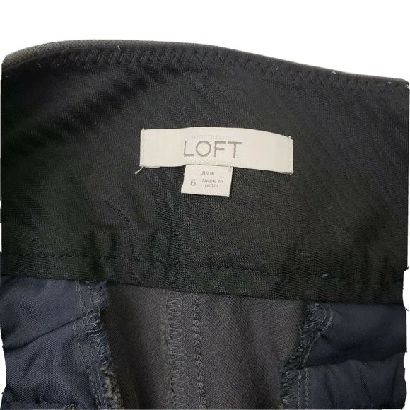 ANN TAYLOR LOFT Solid All Gray Julie Pants Size 6 - Picture 3 of 5